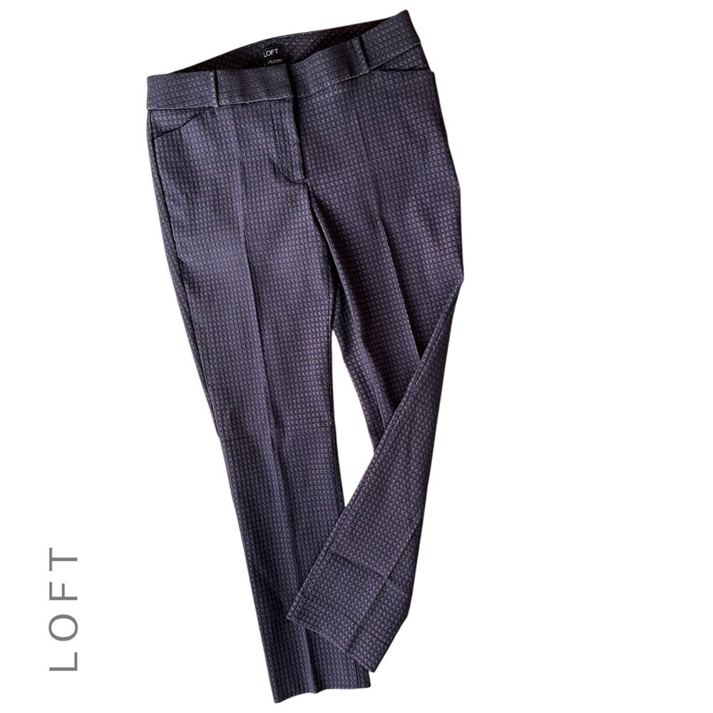 LOFT | NWOT JULIE SKINNY CROPPED ANKLE PANTS TEXTURED STRETCH POCKETS | SIZE 8